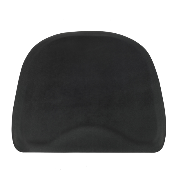 3.5x 3.5x 1/2&quot; Beauty Salon Polygon Anti-fatigue Salon Mat (Polygon Outside And Round Inside) Black