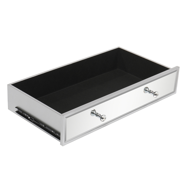 Mirrored Finish Glass TV STAND with 3-Drawers 4 doors cabinet for Living Room