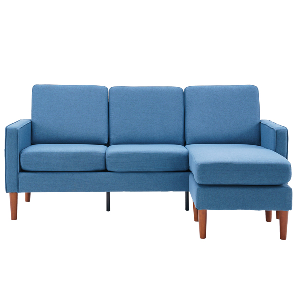 182*73*73cm Fabric Art 2nd Generation American Armrest 3 Persons With Concubine Pedal Indoor Modular Sofa Dark Grey