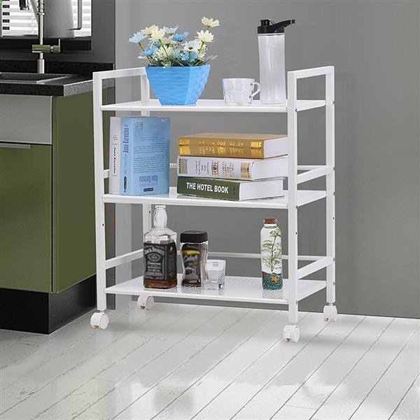 Widen 3 Tiers Multi-functional Storage Cart Ivory White