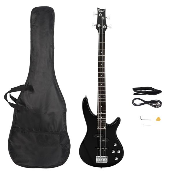 [Do Not Sell on Amazon]Glarry GIB Electric Bass Guitar Full Size 4 String Black