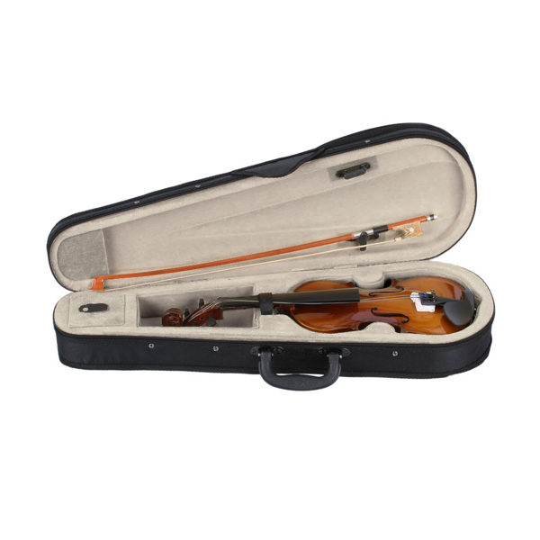 New 1/8 Acoustic Violin Case Bow Rosin Natural
