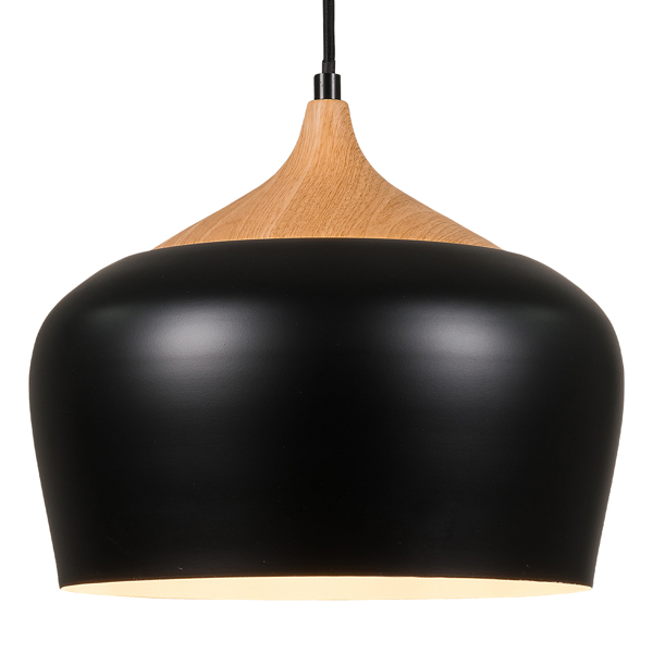 Circular  Home LED lampshade, lampshade 11.8x11.8inch, dumb black