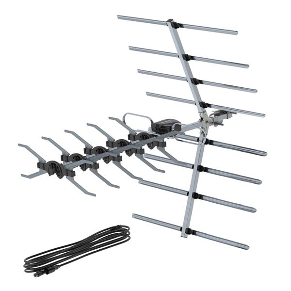 TA-210Y Frequency 470-860MHz 10m 3C2V Double-head Black Wire Outdoor Antenna Dovetail Guide with Black Stand