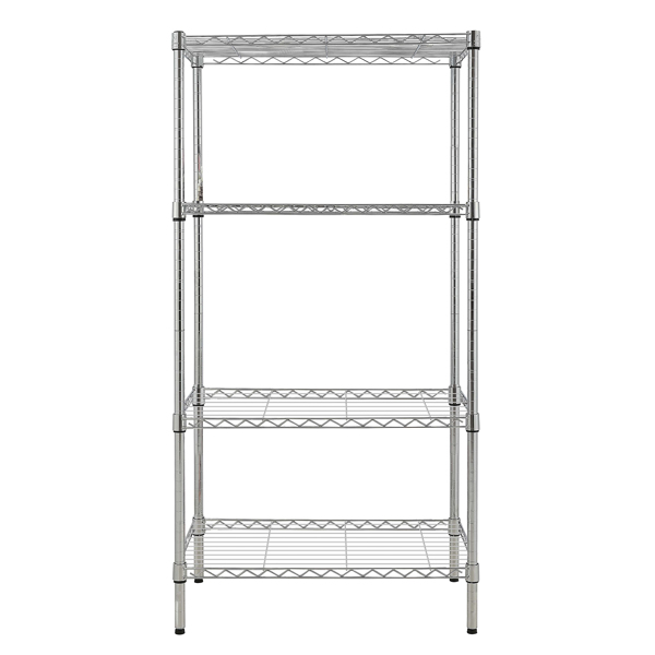 4-Shelf Adjustable Wire Shelving Unit Chrome