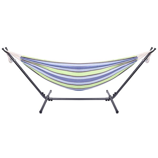 Portable Outdoor Polyester Hammock Set Green