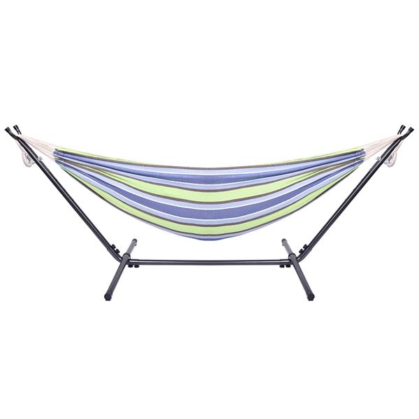 Portable Outdoor Polyester Hammock Set Green