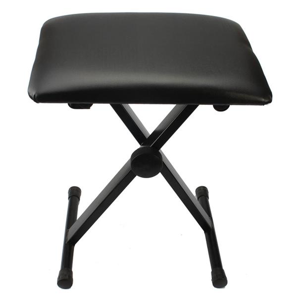 [Do Not Sell on Amazon]Glarry Adjustable Folding Piano Bench Stool Seat Black
