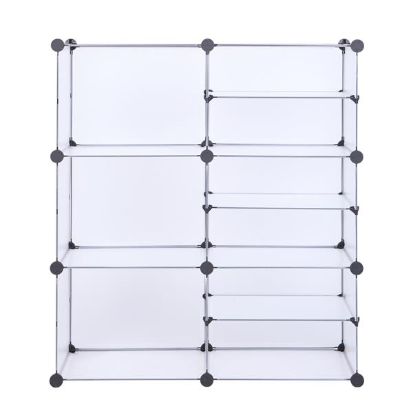 9-Cube Storage Unit, Interlocking Organizer with Divider Design, Modular Cabinet, Bookcase for Closet Bedroom Kid's Room