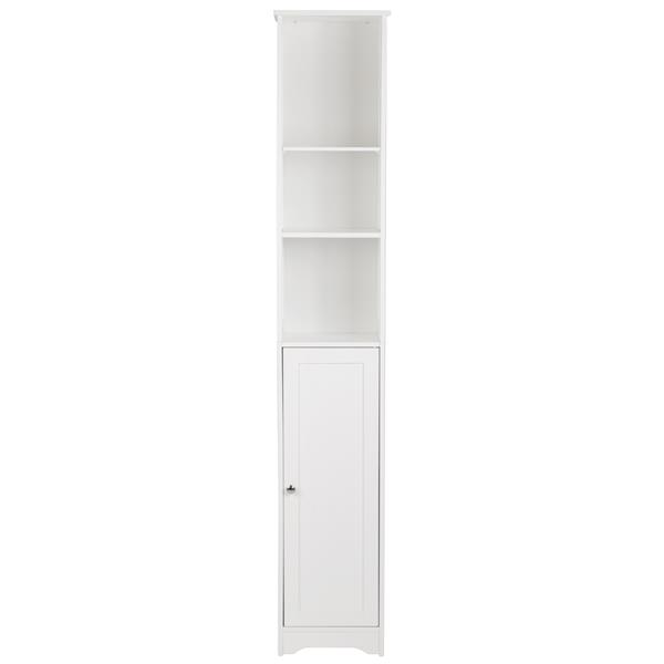 One Door &amp; Three Layers Bathroom Cabinet White