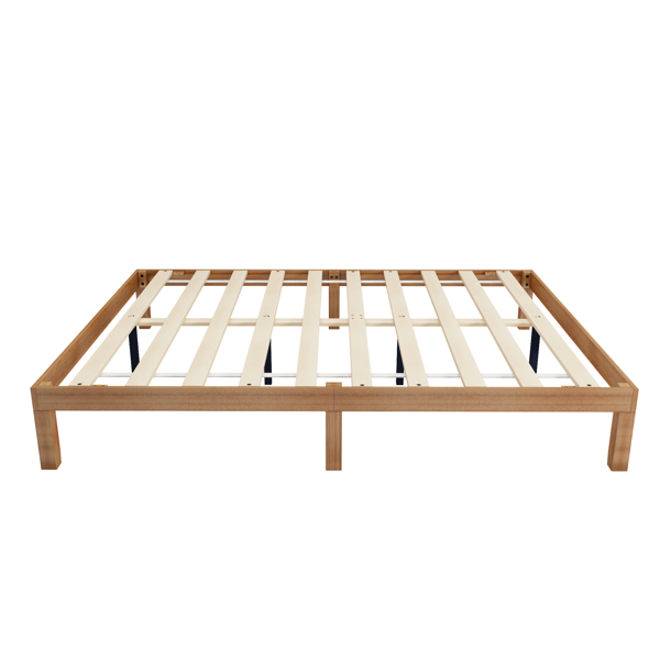 Queen Size Wood Platform Bed Frame,No Box Spring Needed,Strong Wood Slat Support, Easy Assembly