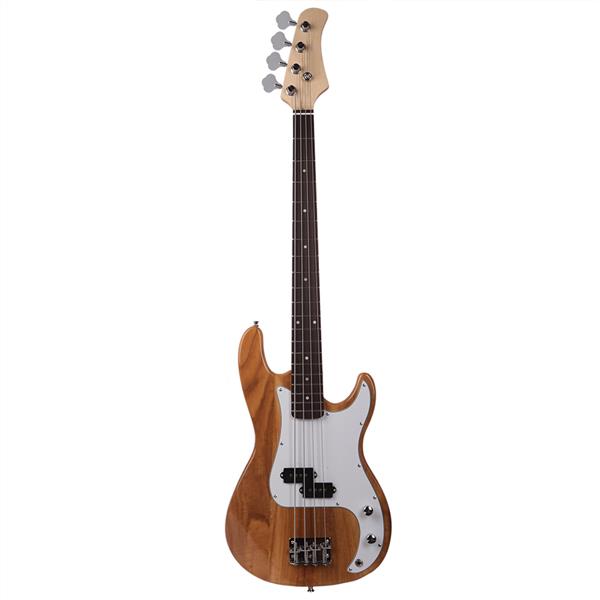 Exquisite Burning Fire Style Electric Bass Guitar Burly Wood