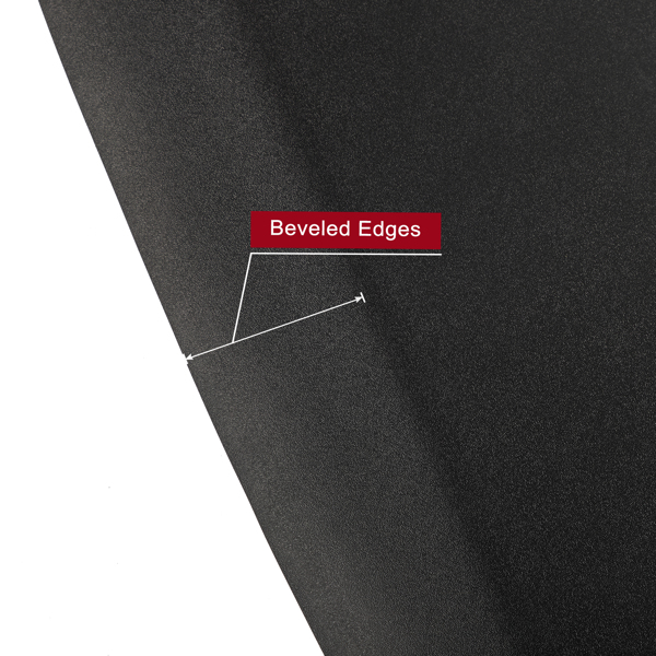 3x 4.5x 1/2&quot; Beauty Salon Square Anti-fatigue Salon Mat (Square Outside And Round Inside) Black