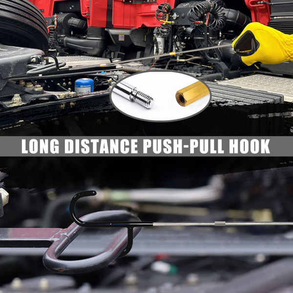 Multifunctional car repair parts holder, slot hook tool, camping bracket, tow hook extension tool, emergency long distance hook tool, camping light repair light bracket, brake caliper hook, fifth whee