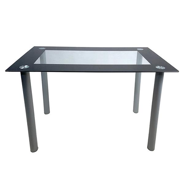 110cm Dining Table Tempered Glass Dining Table(only table)