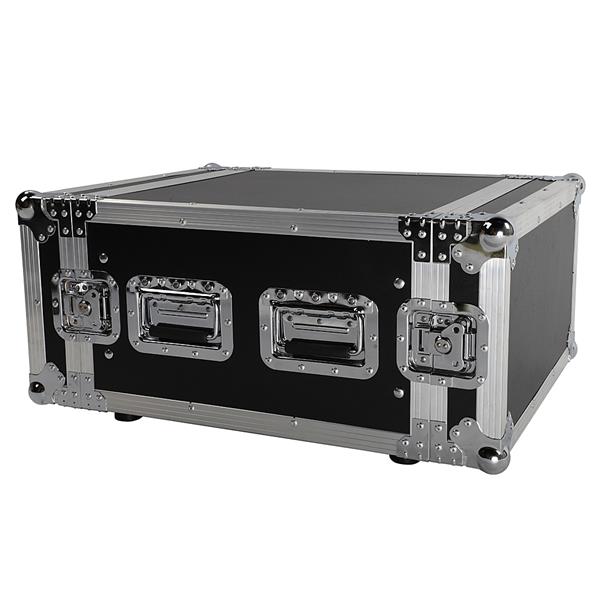 19&quot; 6U Single Layer Double Door DJ Equipment Cabinet Black &amp; Silver