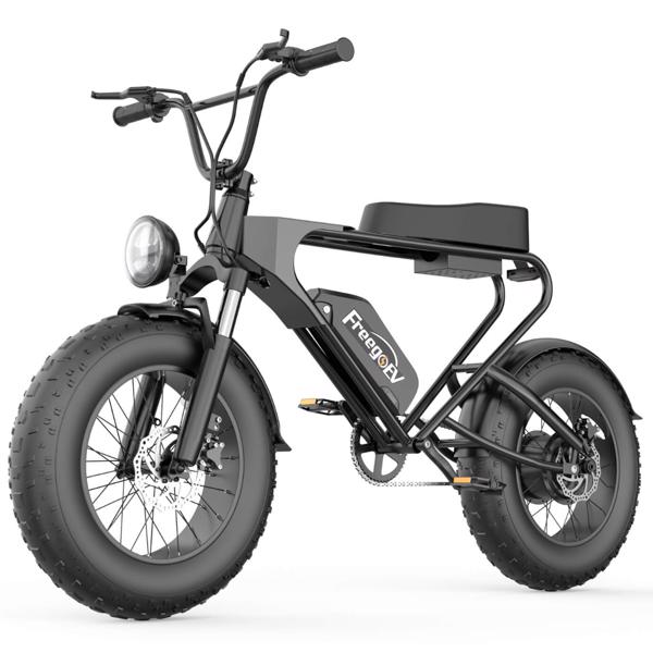 2023 Off Road Mountain Electric Bike 20'' Fat tires 1200W Powerful Motor 2 Version :orange seat /black seat, Random delivery)