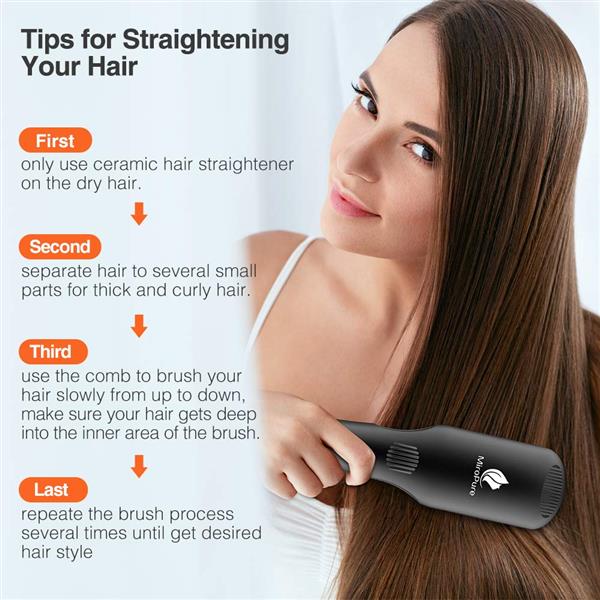 Miropure 2-in-1 Ionic Enhanced Hair Straightener Brush (The product has a risk of infringement on the Amazon platform)
