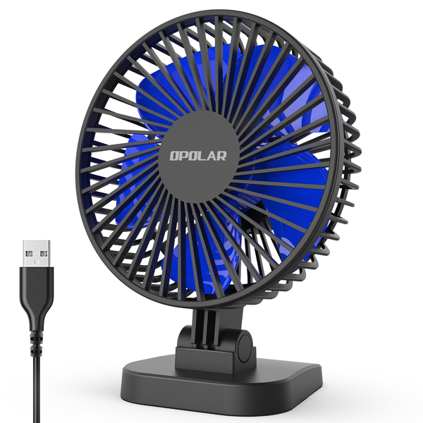 (ABC)USB Desk Fan, Small but Mighty, Quiet Portable Fan for Desktop Office Table, 40 Adjustment for Better Cooling, 3 Speeds, 4.9 ft Cord)