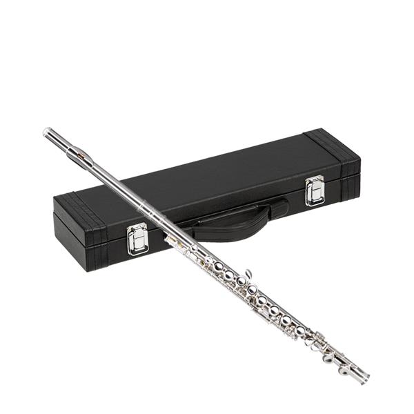 [Do Not Sell on Amazon]Glarry 16 Keys C Cupronickel Flute Closed Hole Separated E Key for Student Beginners Silver