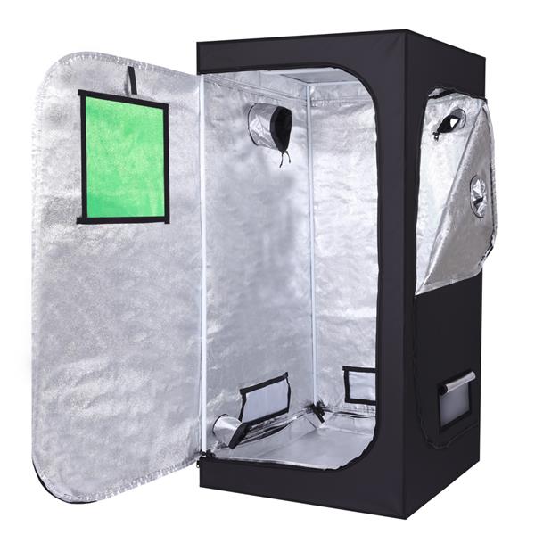 LY-90*90*180cm Home Use Dismountable Hydroponic Plant Growing Tent with Window Green &amp; Black