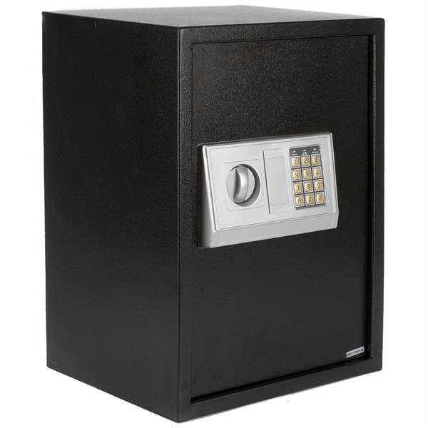 E50EA Home Business Security Keypad Lock Electronic Digital Steel Safe Black Box &amp; Silver Gray