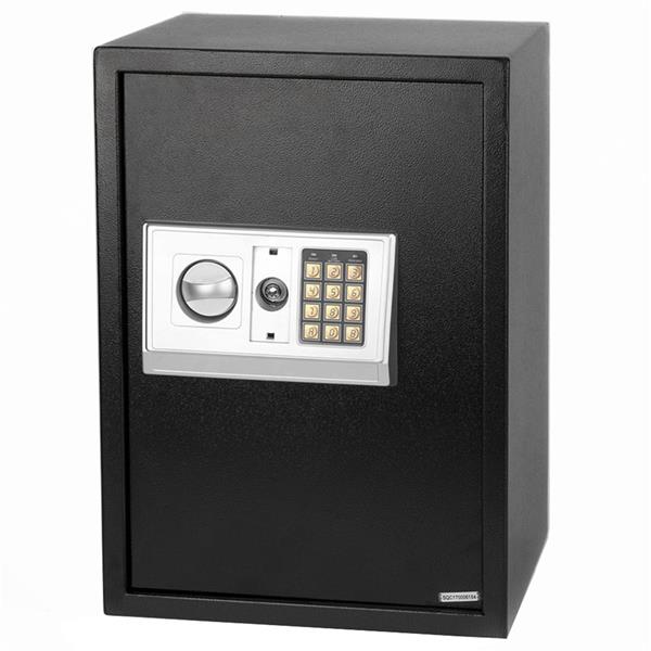 E50EA Home Business Security Keypad Lock Electronic Digital Steel Safe Black Box &amp; Silver Gray